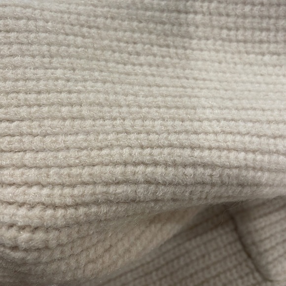 611. 🛑AT COST! Cardigan Duster Brushed Chunky Thick Below Knee Rib Cream - Picture 2 of 4